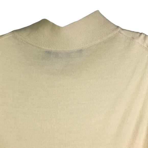 Theory Sleeveless Sweater Womens M Creamy White Mock Neck Shell Regal Wool Top - Picture 5 of 8